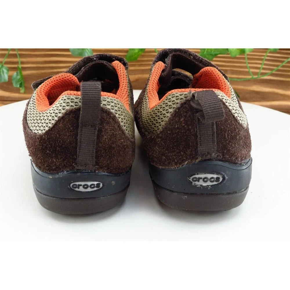 Crocs Toddler Boys 11 Medium Brown‎ Running Leather